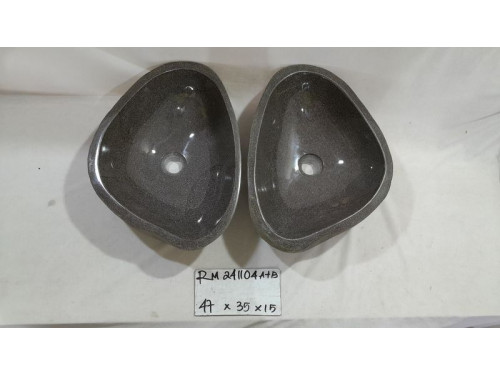 Парные раковины из речного камня 47х35х15 (RM241104A+B)