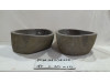 Парные раковины из речного камня 47х35х15 (RM241104A+B)