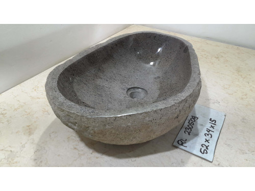 Раковина из речного камня 52х34х15 (RL230509)
