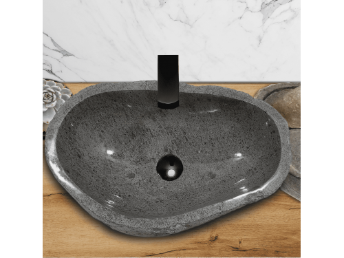 Раковина из речного камня 52х34х15 (RL230509)