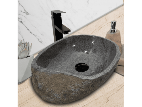 Раковина из речного камня 53х37х15 (RL230524)