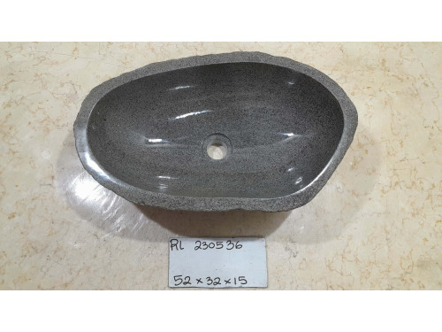 Раковина из речного камня 52х32х15 (RL230536)