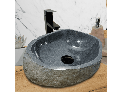 Раковина из речного камня 53х35х15 (RL230584)