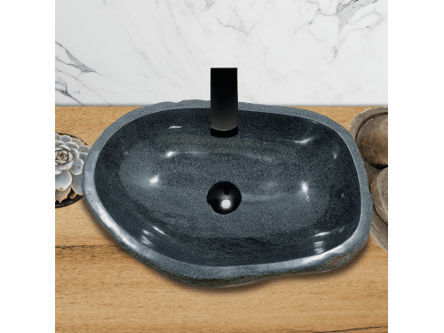 Раковина из речного камня 53х35х15 (RL230584)