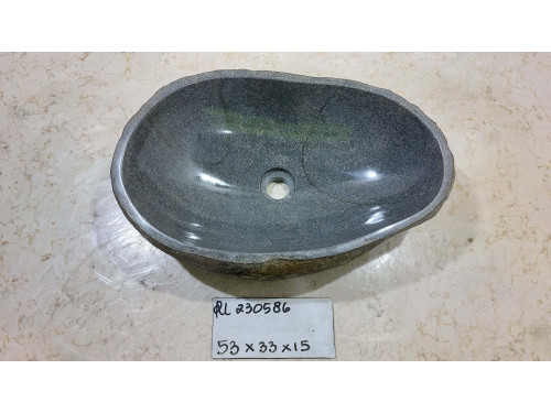 Раковина из речного камня 53х33х15 (RL230586)