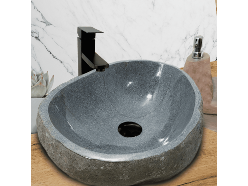 Раковина из речного камня 53х33х15 (RL230586)