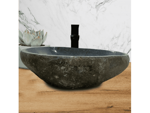 Раковина из речного камня 53х33х15 (RL230586)