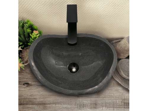 Раковина из речного камня 44х32х15 (RM230582)