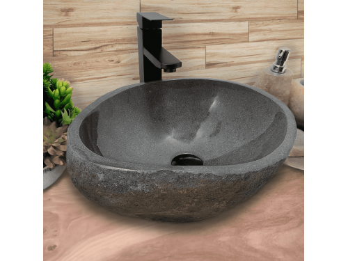 Раковина из речного камня 45х40х15 (RM230584)