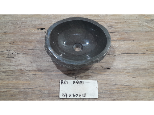 Раковина из речного камня 37х30х15 (RES241101)