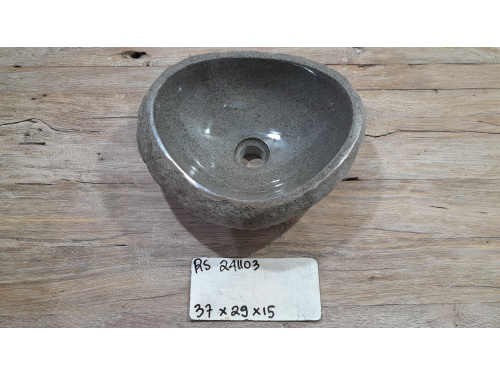 Раковина из речного камня 37х29х15 (RS241103)