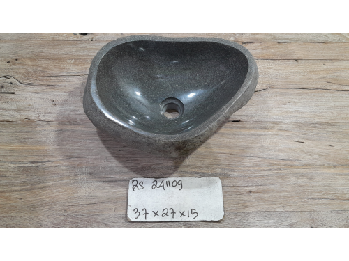 Раковина из речного камня 37х27х15 (RS241109)